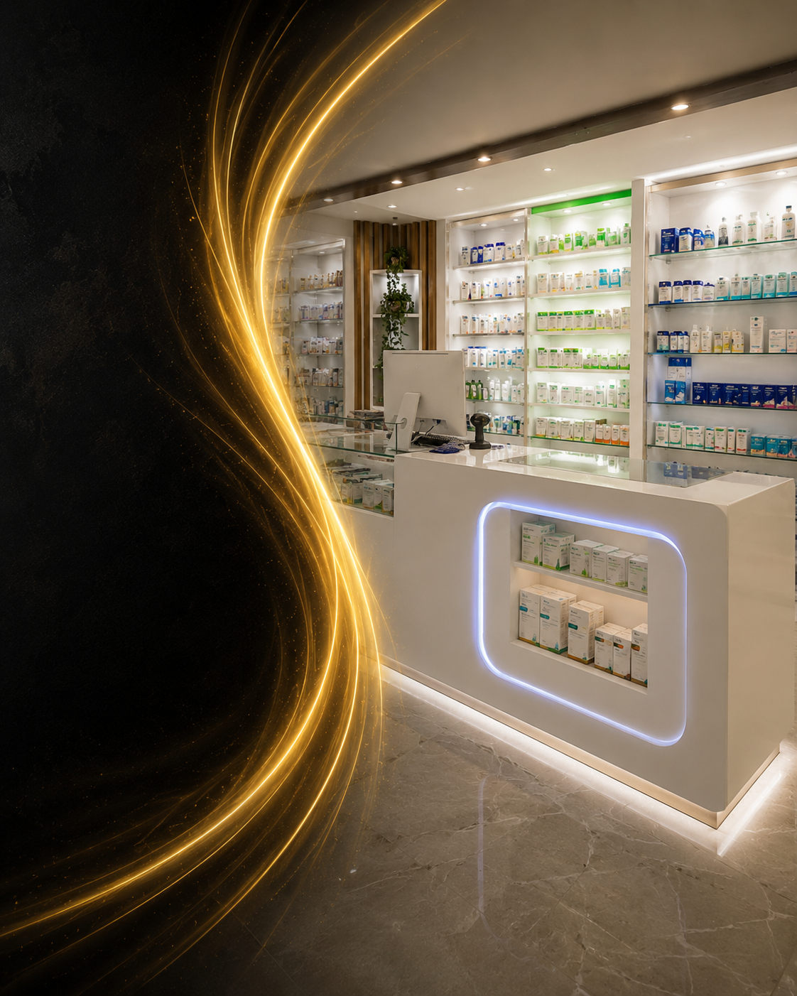 اجرای دکوراسیون و تجهیز داروخانه در لواسان